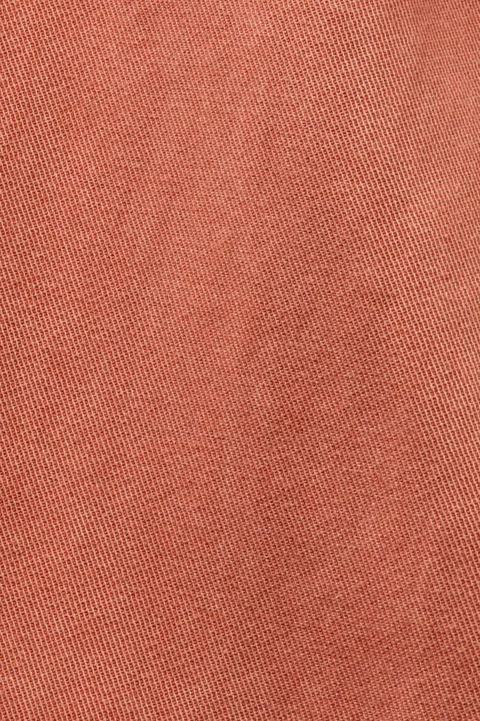 Mid-Rise Cotton-Blend Chinos, TERRACOTTA, detail image number 6