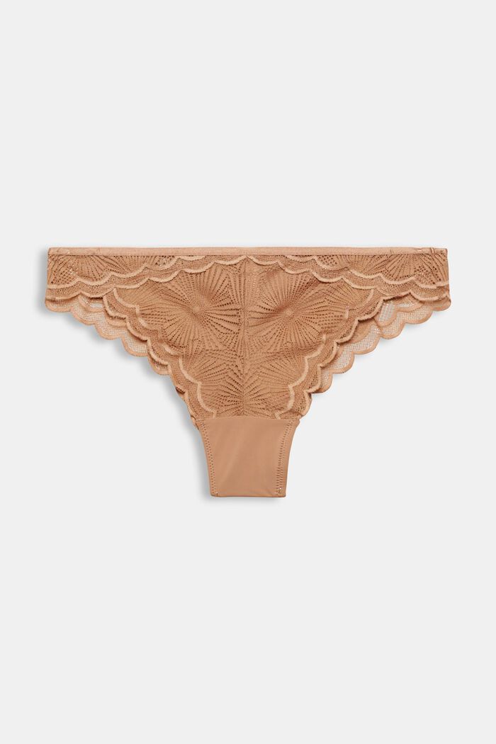 Recycled: lace Brazilian briefs, SKIN BEIGE, overview