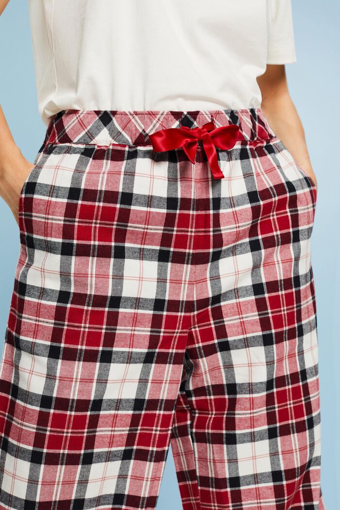 Checked Flannel Pyjama Pants, NEW RED, detail image number 3