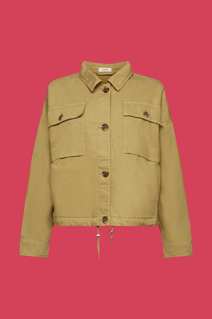Boxy twill jacket, PISTACHIO GREEN, detail image number 6