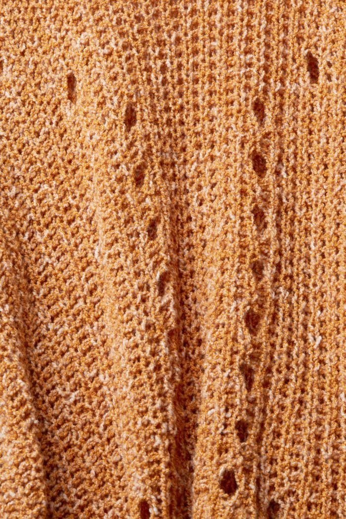 Pointelle jumper, cotton blend, HONEY YELLOW, detail image number 4