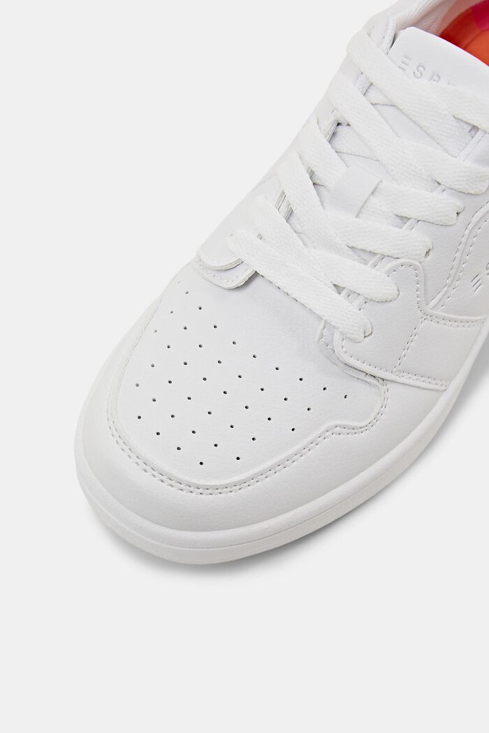 Vegan Leather Trainers, WHITE, detail image number 3