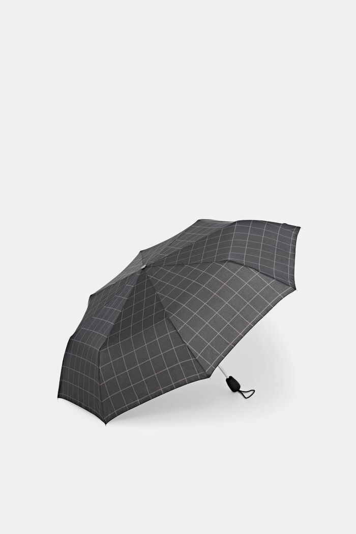Lightweight umbrella with a check pattern, ONE COLOUR, detail image number 1