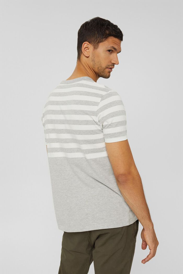 Striped jersey T-shirt with pocket, LIGHT GREY, detail image number 3