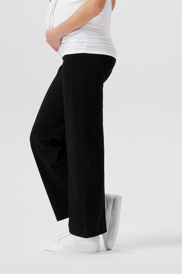 Over-the-bump jersey trousers, organic cotton, BLACK, detail image number 2