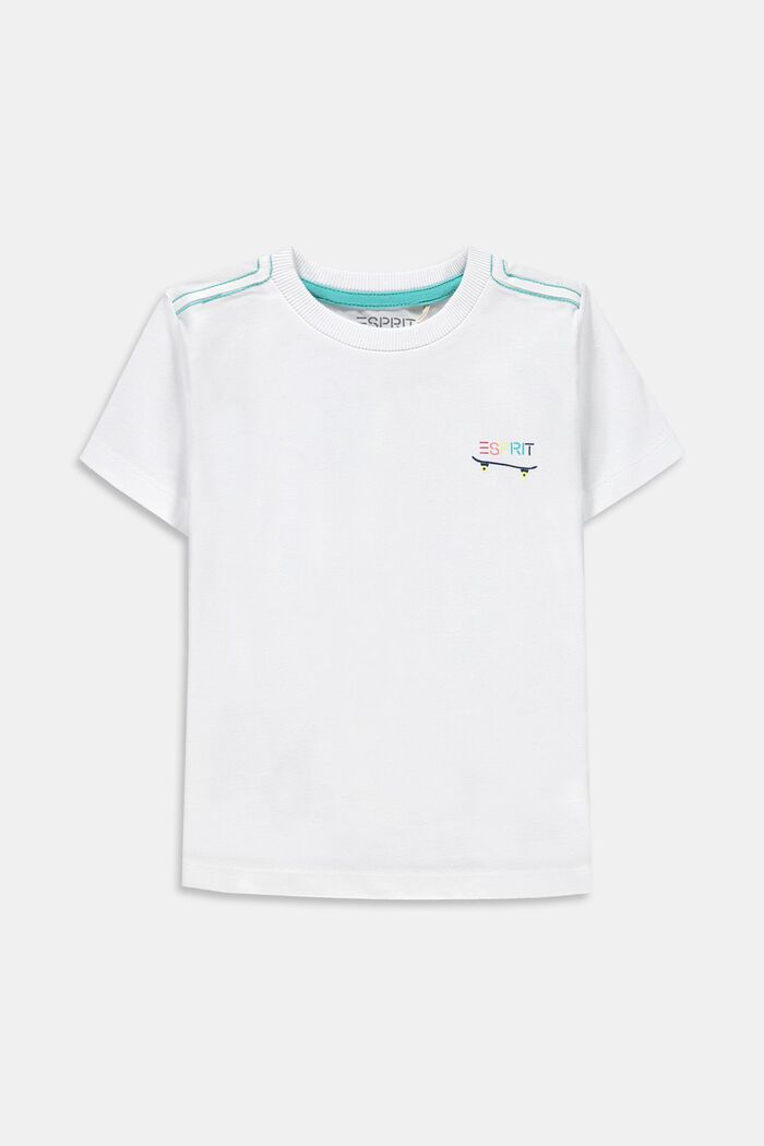 T-shirt with a skate print, 100% cotton, WHITE, overview