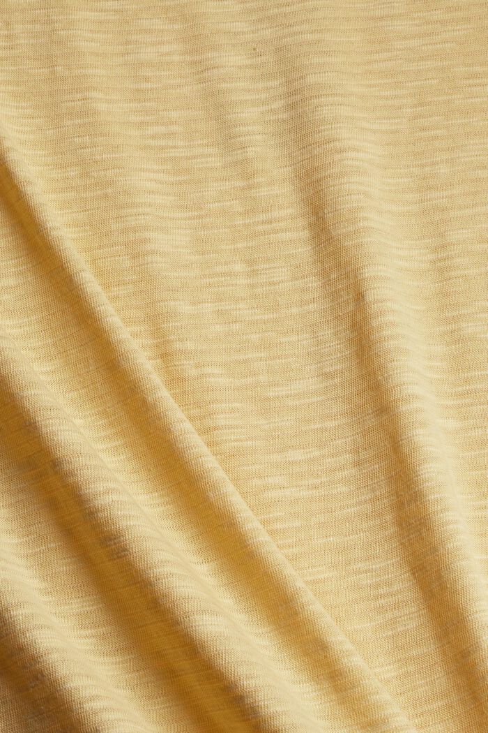 Knitted top in an organic cotton blend, DUSTY YELLOW, detail image number 4