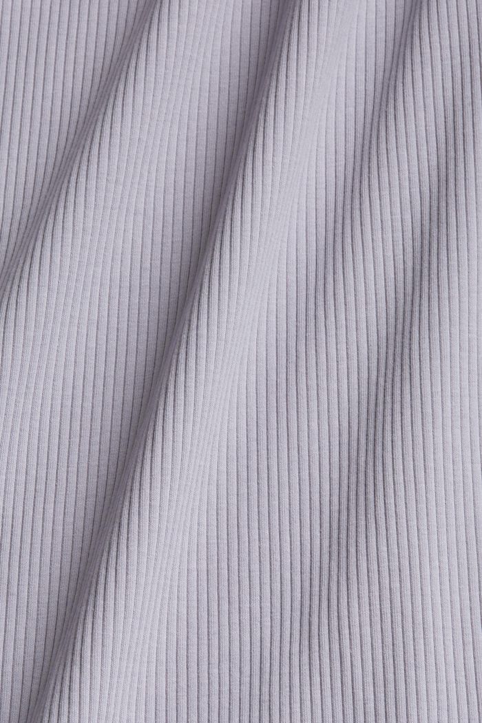 Ribbed jersey nightdress in cotton, LIGHT BLUE LAVENDER, detail image number 4