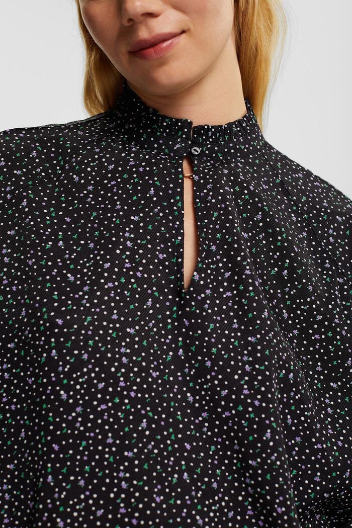 Patterned blouse, BLACK, detail image number 0