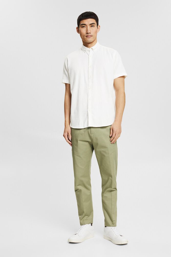 Top with a button-down collar, OFF WHITE, detail image number 6