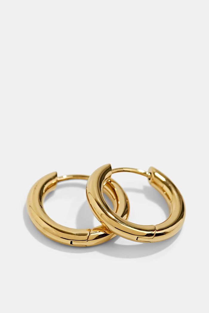 Small hoop earrings in stainless steel, GOLD, detail image number 1