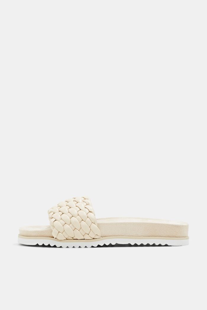 Slip-ons with braided straps, OFF WHITE, detail image number 0