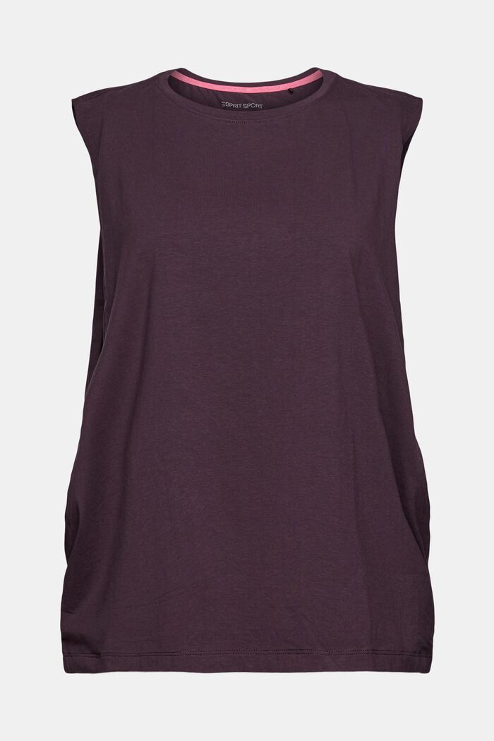 Sleeveless top made of blended organic cotton