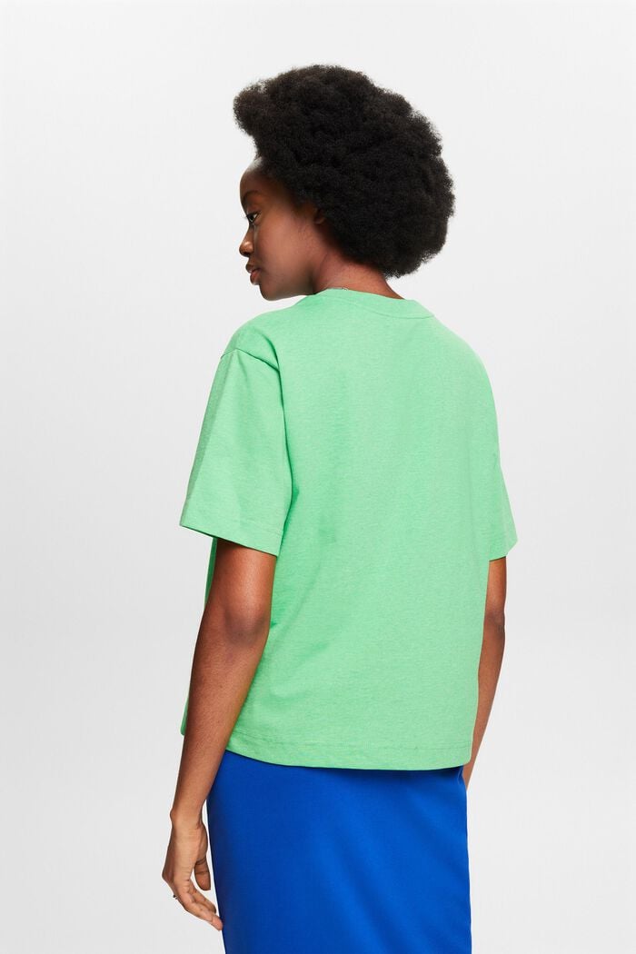 Melange Crewneck T-Shirt, CITRUS GREEN, detail image number 2