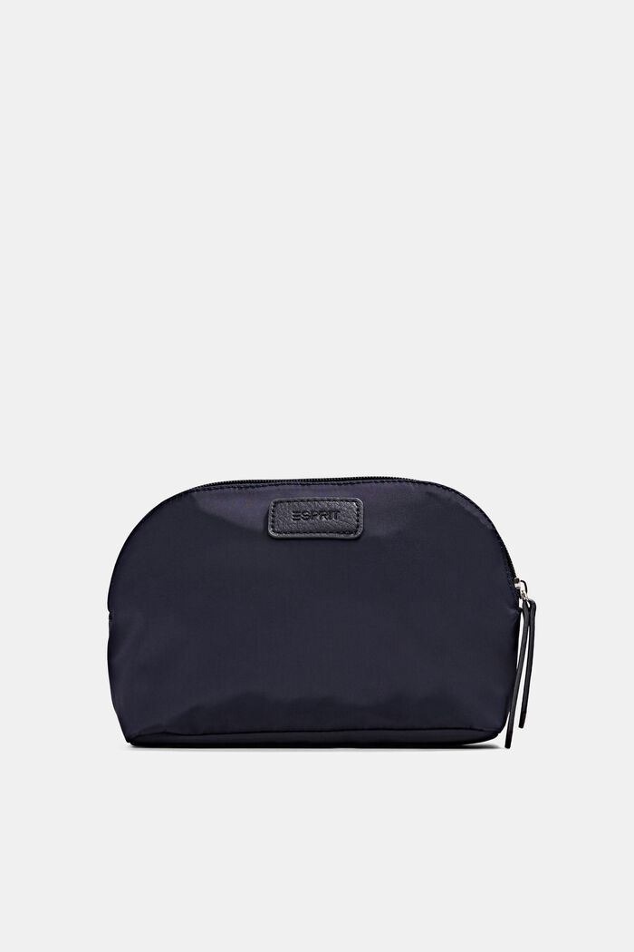 Recycled: nylon cosmetic bag, NAVY, overview