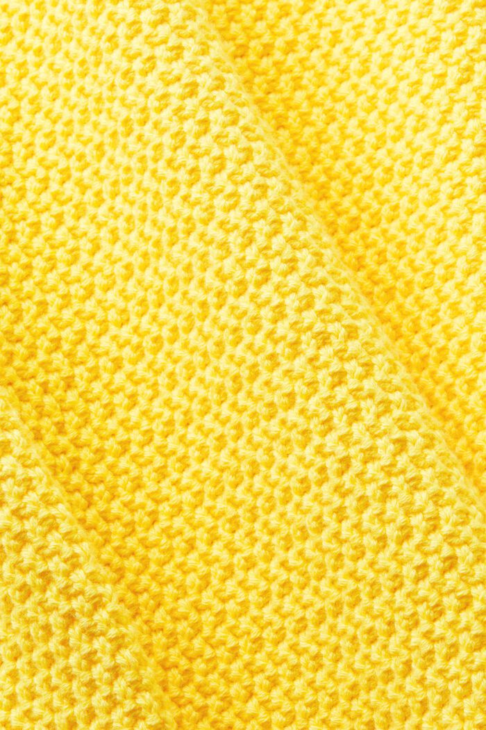 Cotton V-Neck Sweater, YELLOW, detail image number 5