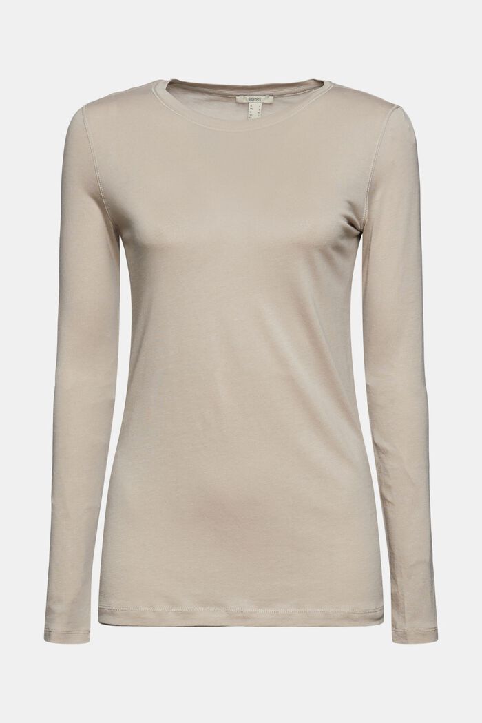 Long sleeve top with TENCEL™, LIGHT TAUPE, detail image number 6