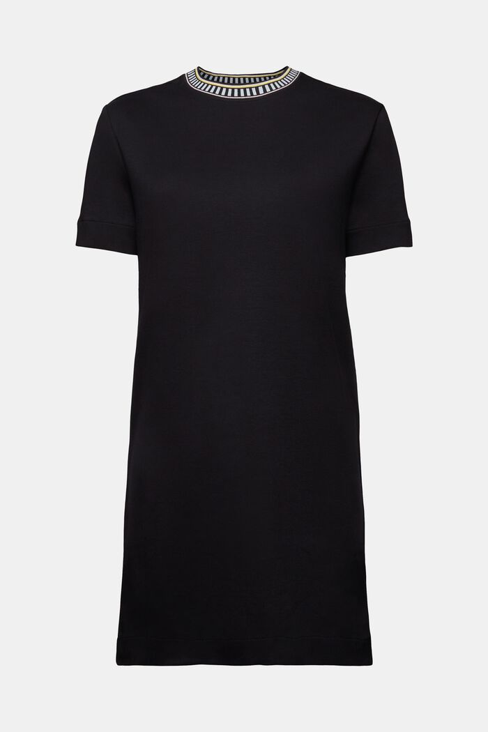 Short-Sleeve Mini Dress, BLACK, detail image number 5