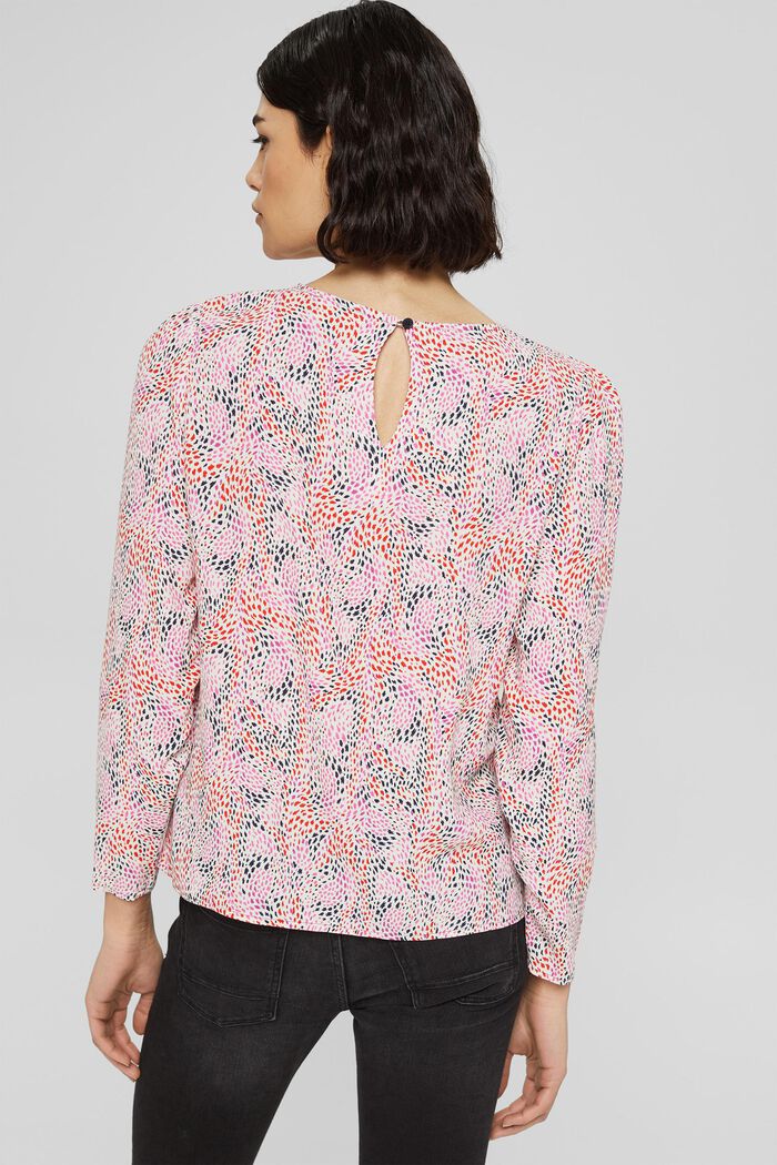 Print blouse with LENZING™ ECOVERO™, OFF WHITE, detail image number 3