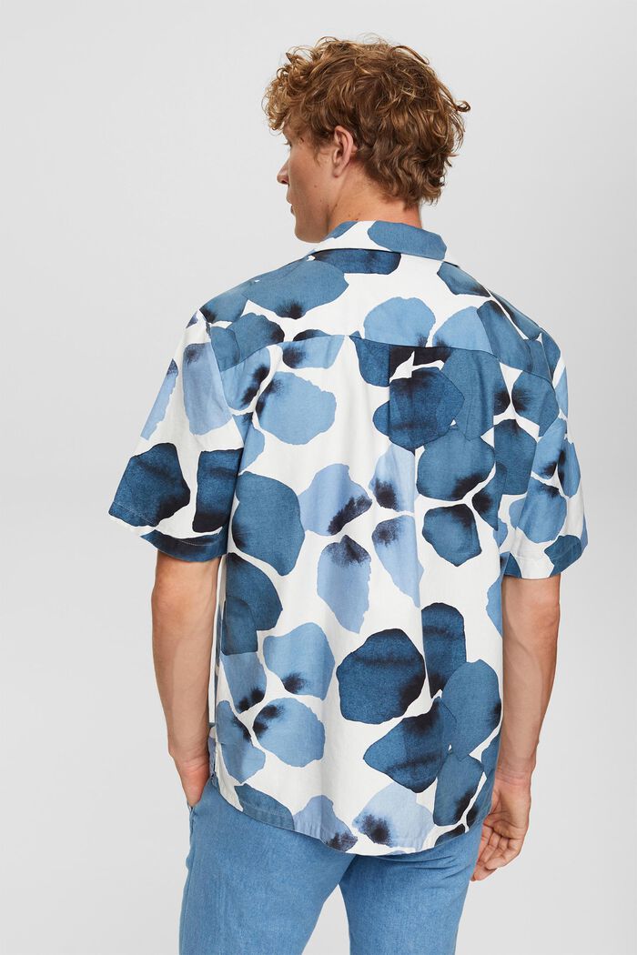 TENCEL™ blend: patterned shirt, NAVY, detail image number 3