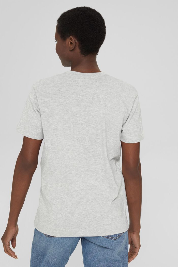 T-shirt with a logo print, organic cotton blend, LIGHT GREY, detail image number 3