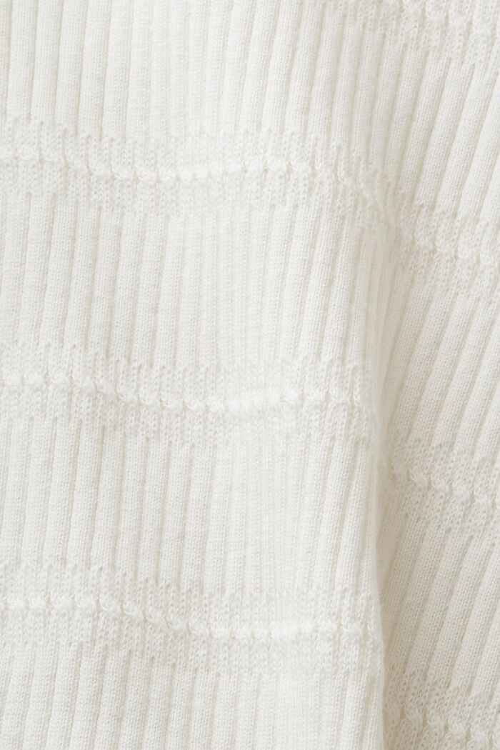 Knit Short-Sleeve Sweater, OFF WHITE, detail image number 6