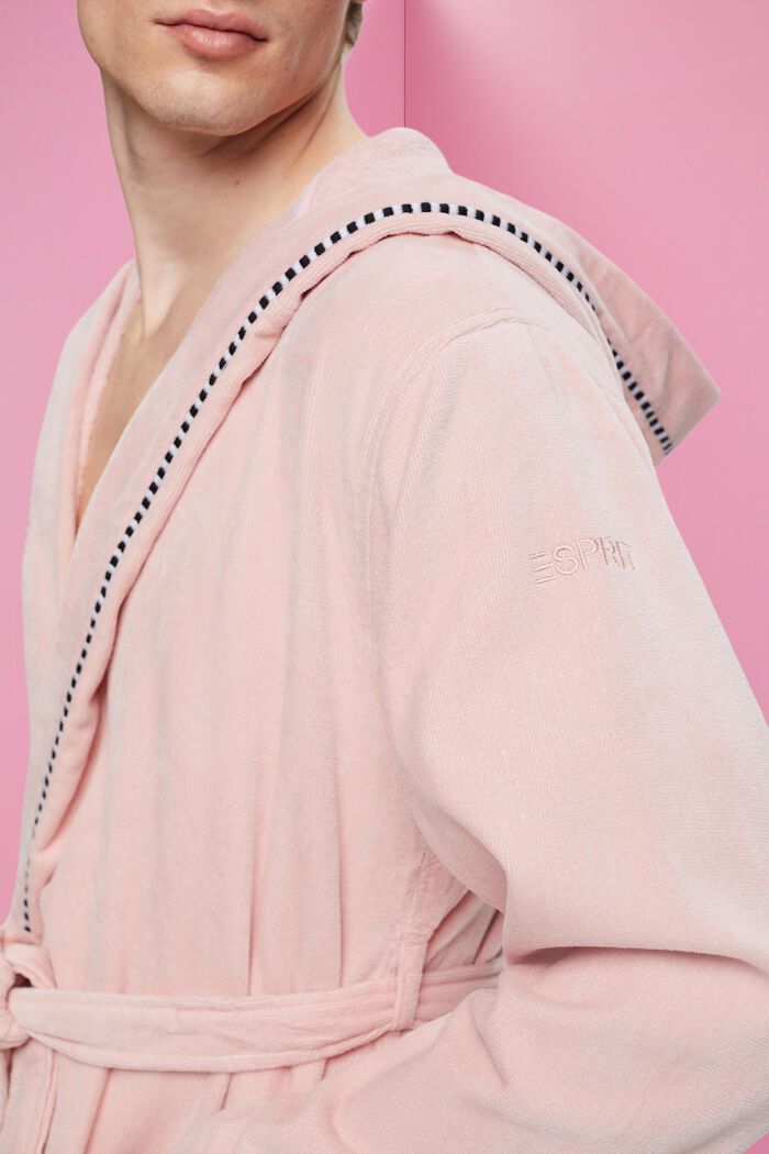Suede bathrobe made of 100% cotton, ROSE, detail image number 1