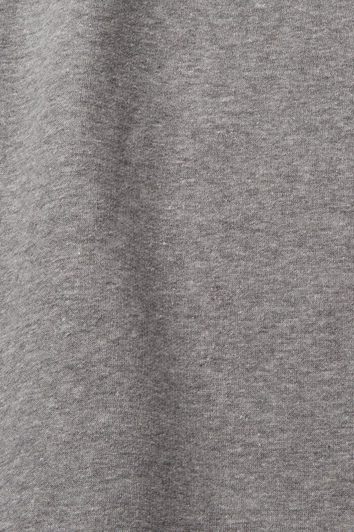Made of recycled material: sweatshirt tracksuit bottoms with drawstring ties, MEDIUM GREY, detail image number 5