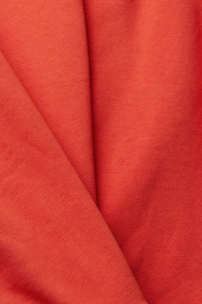 Sweatshirt with a colourful embroidered logo, ORANGE RED, detail image number 6