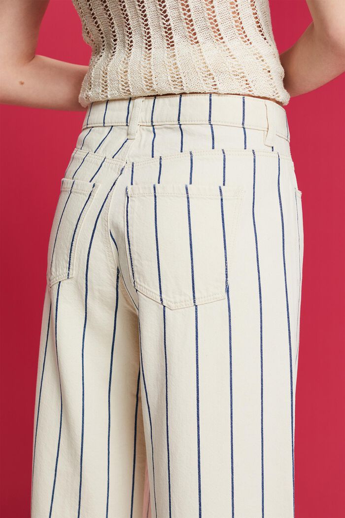 Striped high-rise culotte, 100% cotton, ICE, detail image number 2