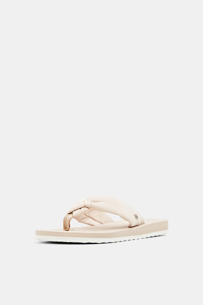Thong sandals with textile straps, DUSTY NUDE, detail image number 2