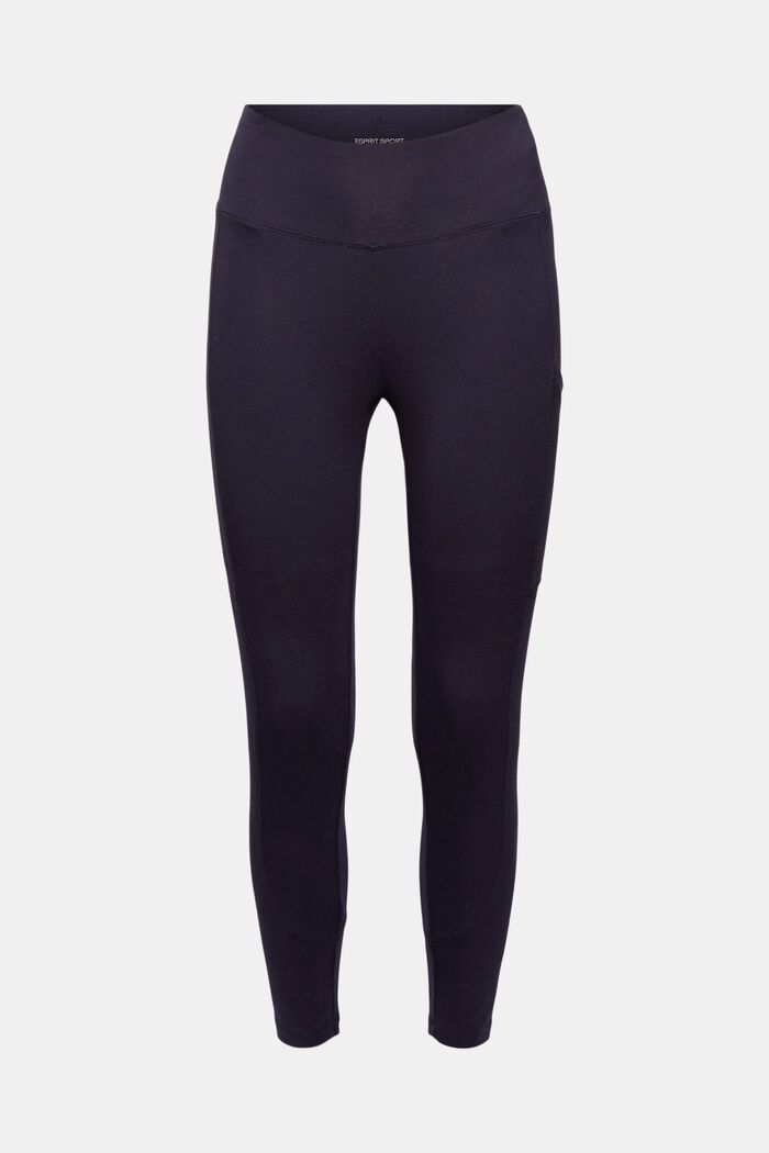 Leggings made of organic cotton, NAVY, overview