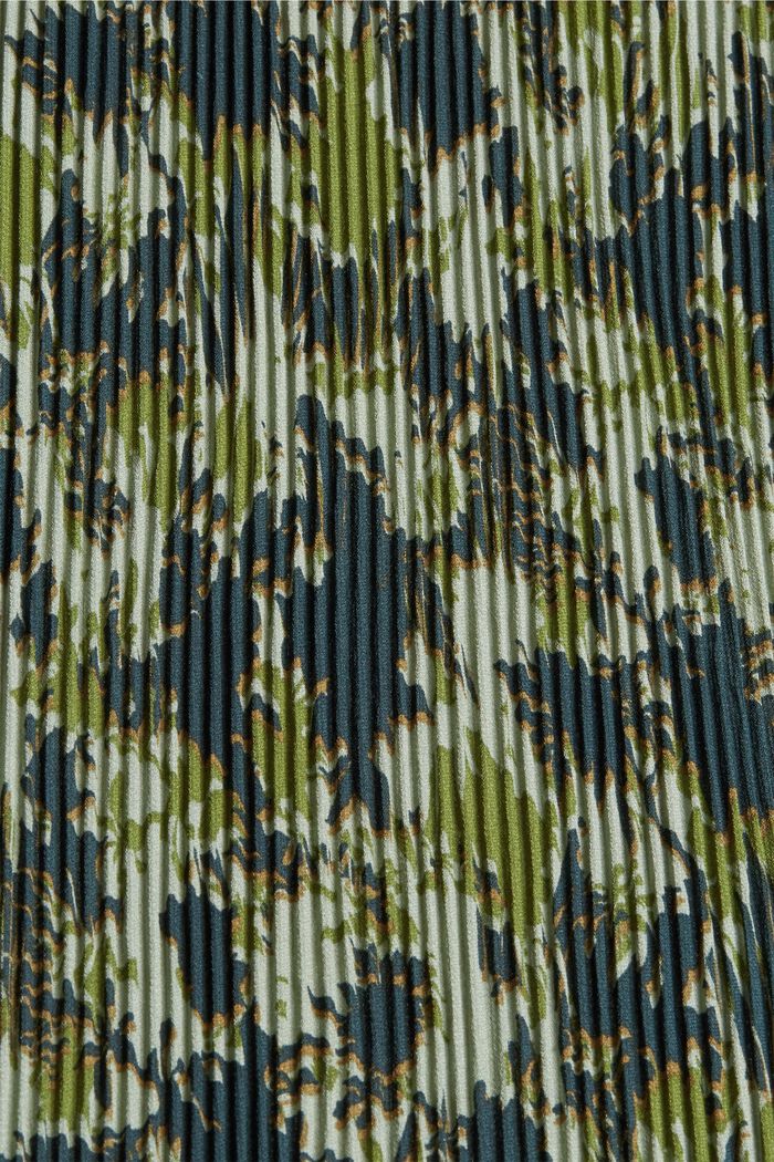 Recycled: pleated dress with a print, DUSTY GREEN, detail image number 4