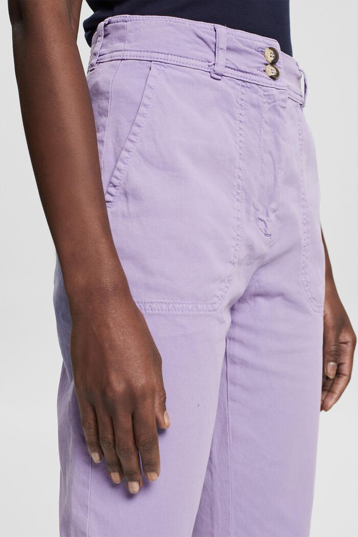 High-rise trousers made of organic cotton, LAVENDER, detail image number 2