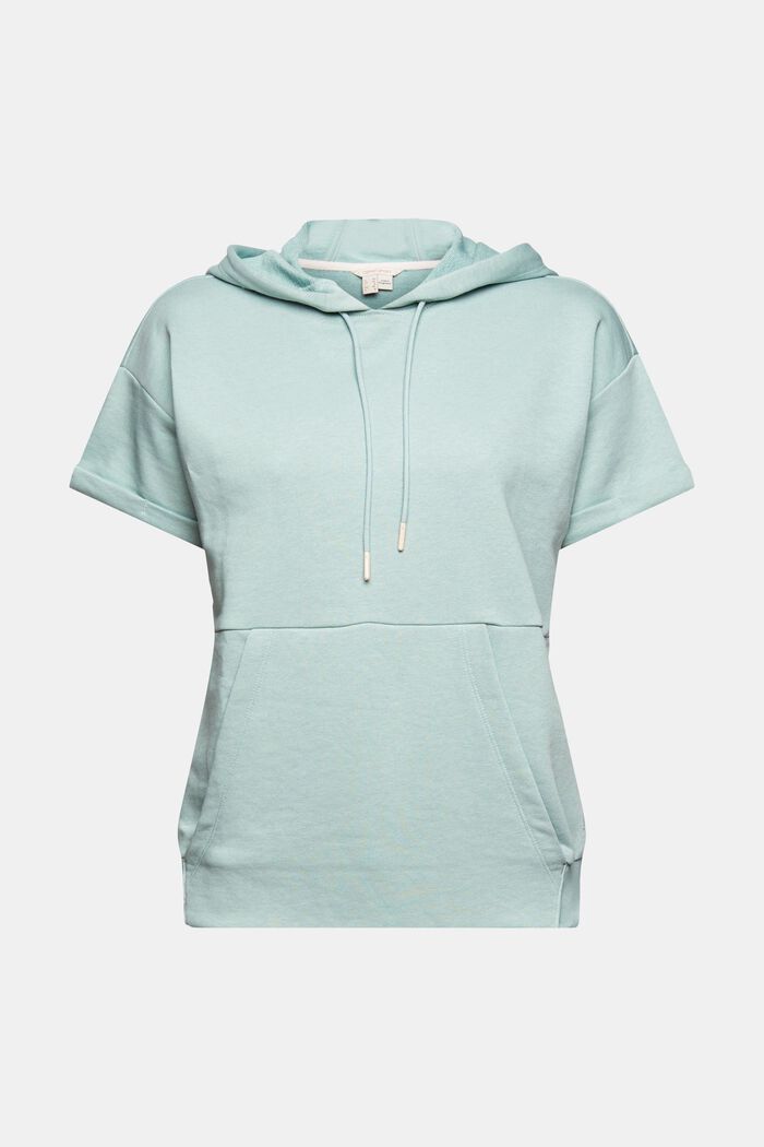 Made of recycled material: short sleeve hoodie