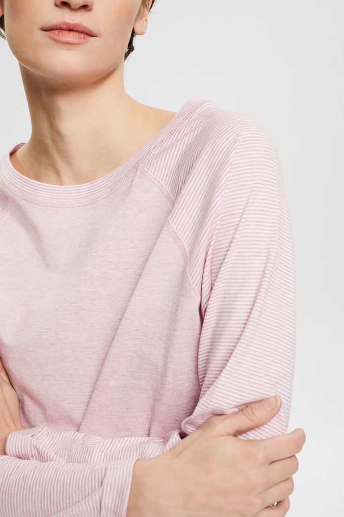 Long sleeve top made of organic cotton, PINK FUCHSIA, detail image number 2
