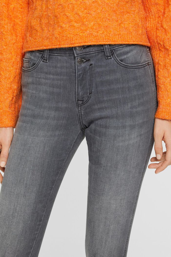 High-rise skinny jeans, GREY MEDIUM WASHED, detail image number 2