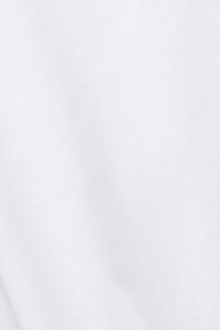 Crewneck t-shirt with print, 100% cotton, WHITE, detail image number 5