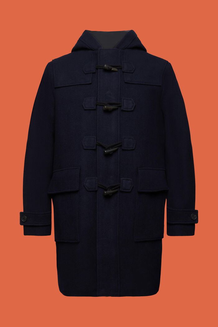 Wool-Blend Toggle Coat, NAVY, detail image number 6
