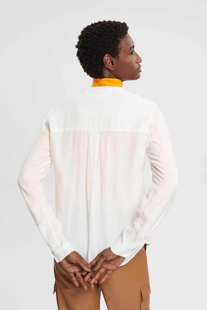 V-neck blouse, LENZING™ ECOVERO™, OFF WHITE, detail image number 3