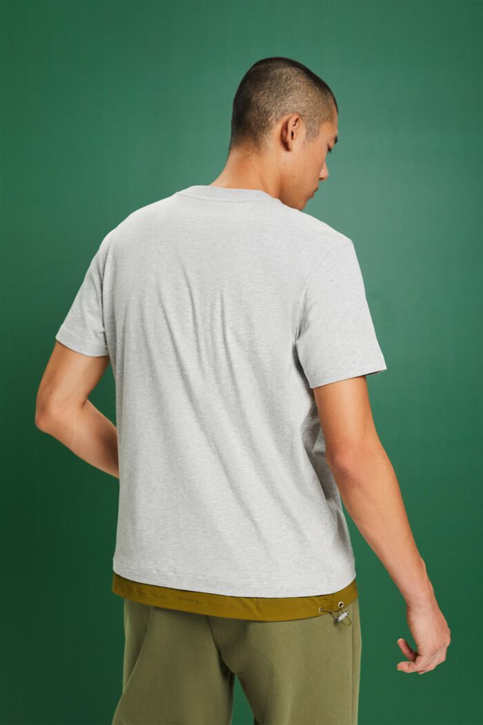 Drawstring Cotton Jersey T-Shirt, LIGHT GREY, detail image number 4