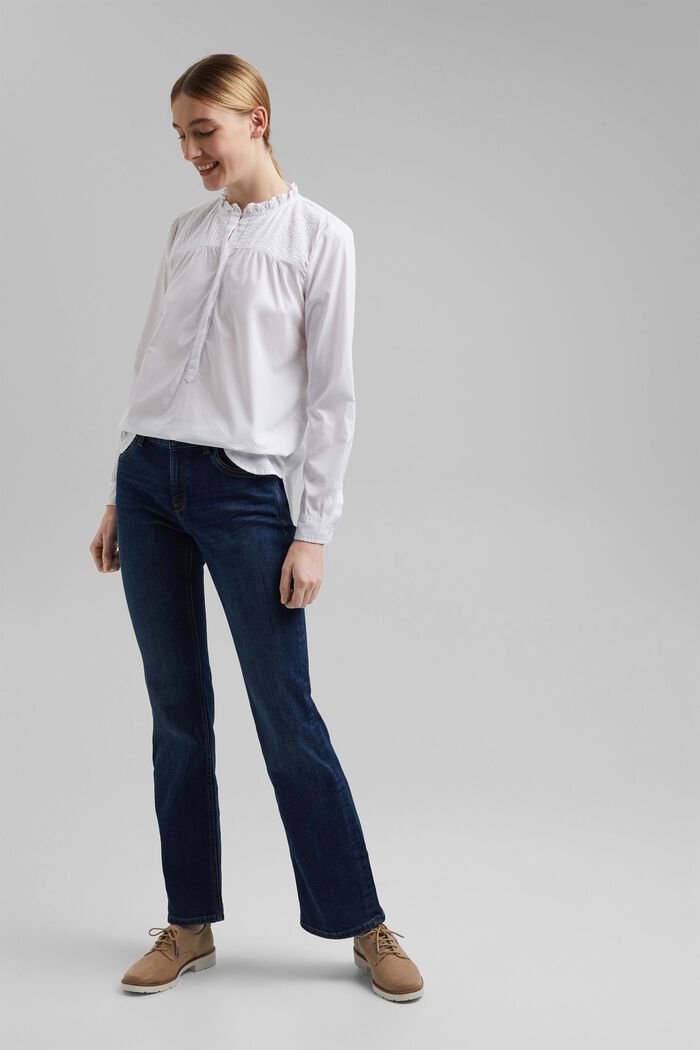 Organic cotton blouse, WHITE, detail image number 6