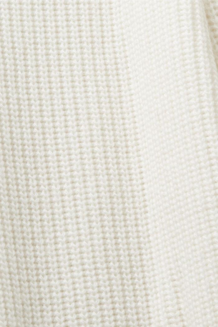 Cable knit troyer, wool blend, OFF WHITE, detail image number 6