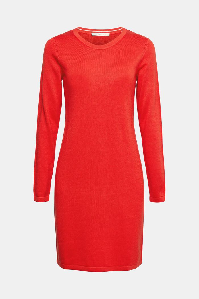 Knitted midi dress, ORANGE RED, detail image number 2