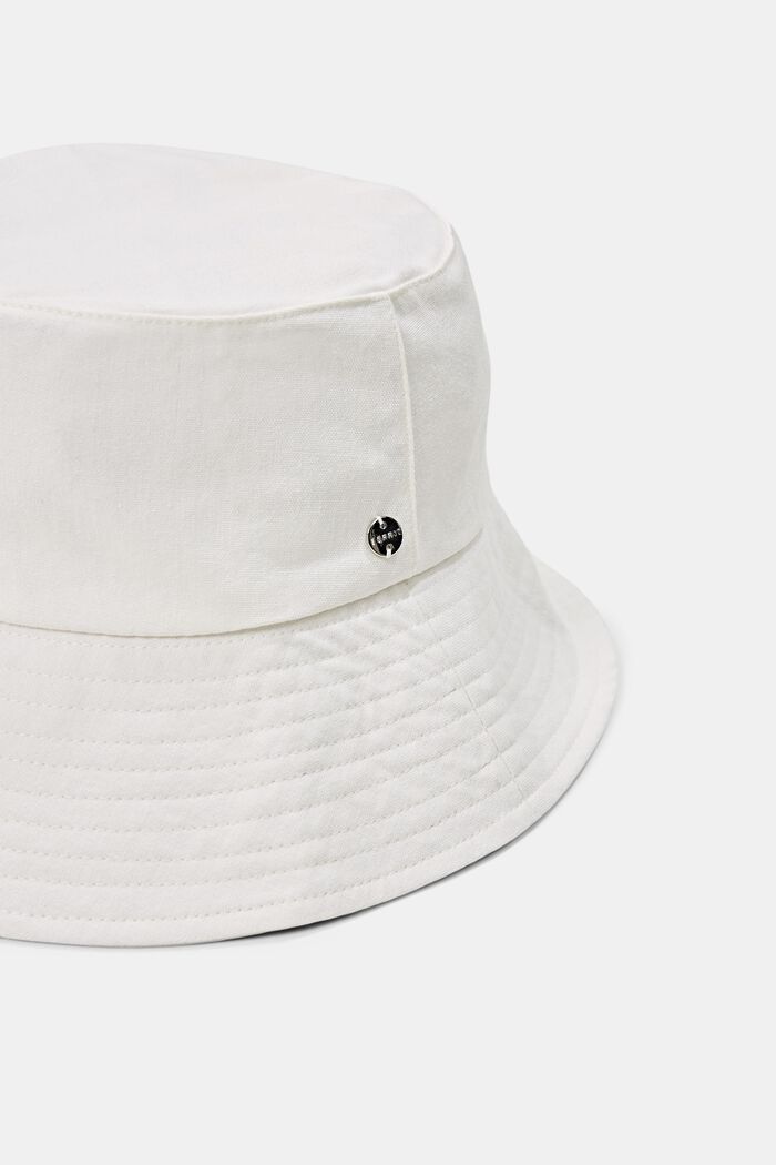 Bucket hat made of 100% cotton, OFF WHITE, detail image number 1