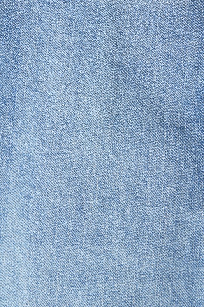Jeans with a double button, organic cotton, BLUE LIGHT WASHED, detail image number 4