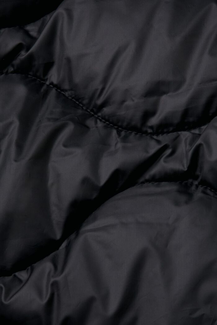 Recycled: quilted and hooded transformer jacket, BLACK, detail image number 6