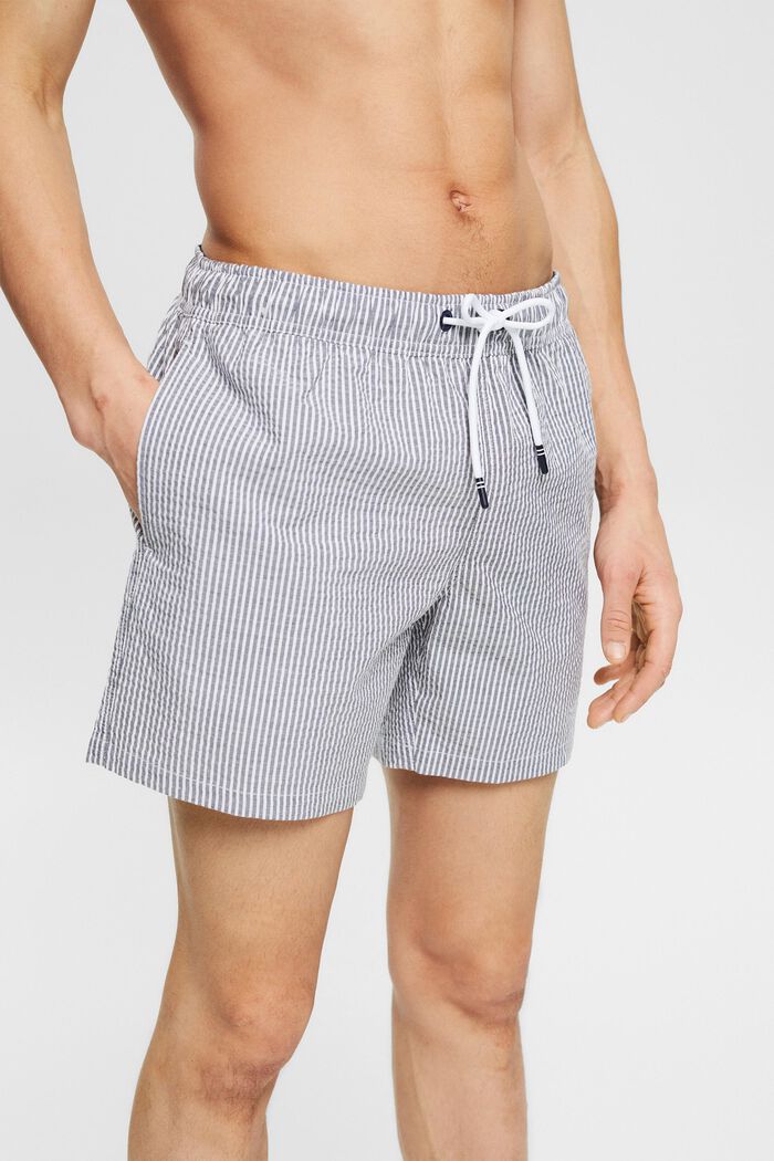 Striped swim shorts, NAVY, detail image number 2