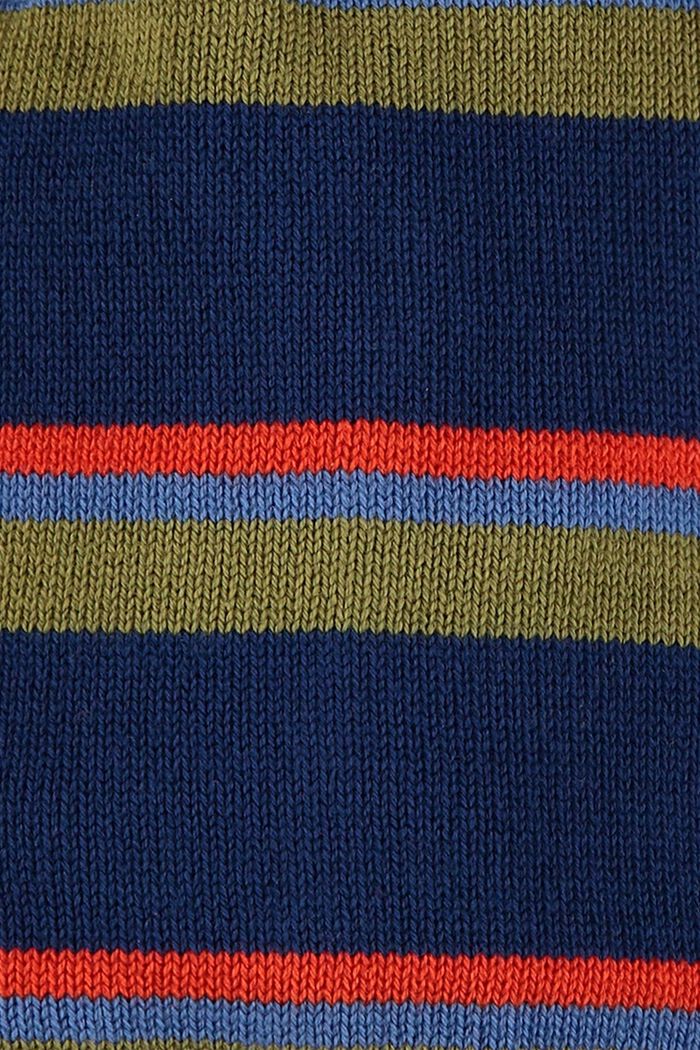 Striped beanie in 100% cotton, BLUE, detail image number 1