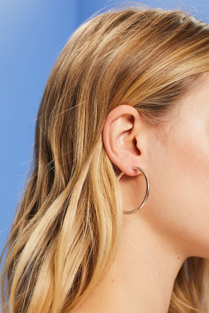 Hoop earrings, stainless steel, ROSEGOLD, detail image number 2